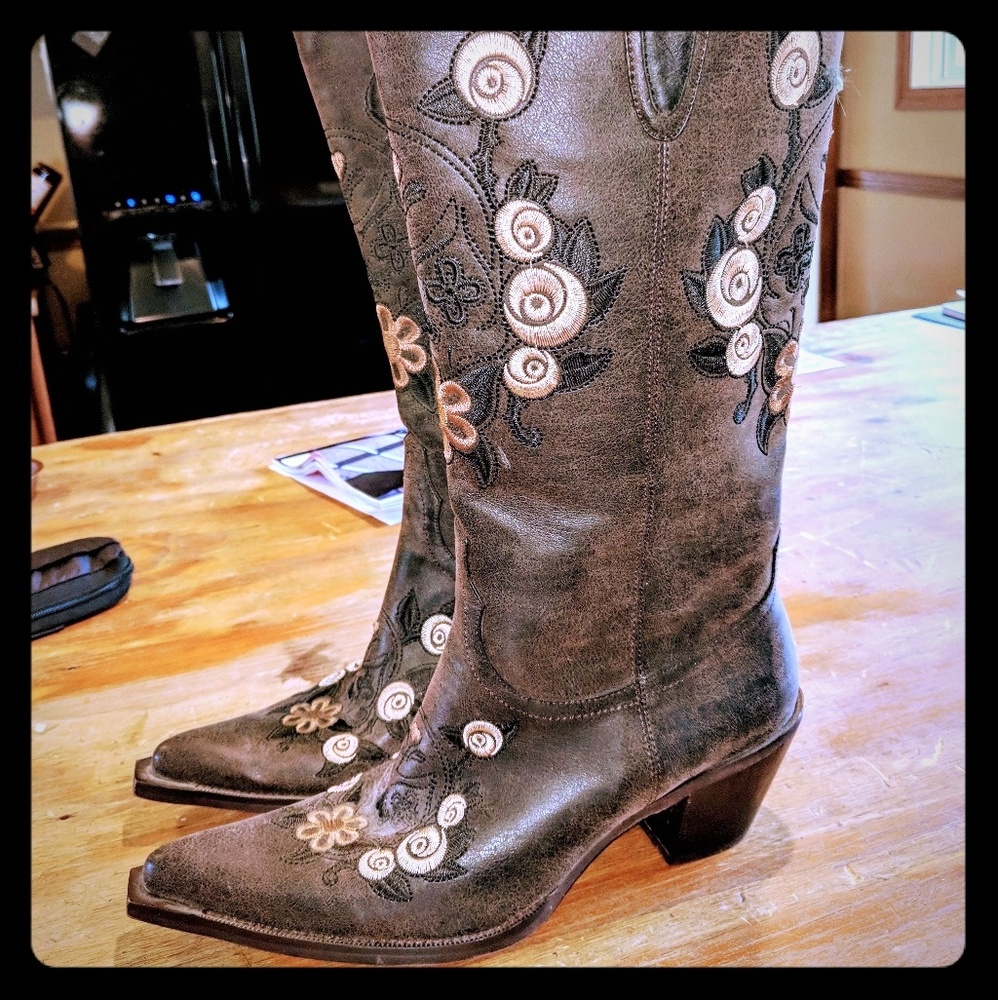 Roper candyskull cowgirl boots